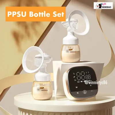 (SG Seller) Bebebao S1 Rechargeable Double Breast Pump PP PPSU Bottle Set