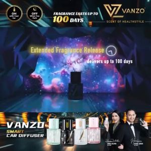 【 Smart Car Diffuser & Refill Pack】VANZO Smart Vibration Sensor: Auto ON/OFF and sleep mode