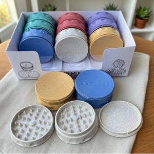 12 Pcs/Box 3 Layers Degradable Plastic Herb Grinder Hand Crusher Muller Spice Smoking Accessories