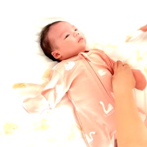 Le Petit Society Organic Newborn Baby Swaddle - Yellow Grid