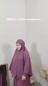 Khayr Moswear Khimar Wafa Crinkle Airflow - Anti Kusut