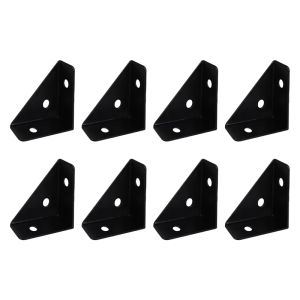 4/8 pcs White/Black Heavy-Duty Steel Angle Brackets 90° Right Angle Support Durable Furniture Reinforcement Corner Brace Brack