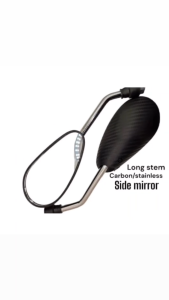 KAWASAKI CT 125 Carbon Side Mirror Long Stem Stainless 10mm