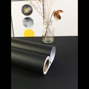 Easy-To-Apply Black Matte Vinyl Wall Stickers/Self-Adhesive Wallpaper Suitable For Kitchen Countertops And Furniture Renovation.