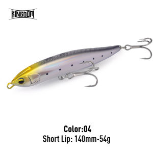 Kingdom | KINGDOM Sinking Pencil Fishing Lure 140mm 54g Long Casting Hard Bait Wobbler ABS Lure for Sea Bass Saltwater Fishing