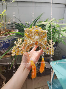 Handmade Chinese Style Doll Headwear Tai Grandfather God of Wealth Crown Elegant Retro Alloy Hair Accessory ly Made