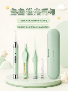 IMLUCKY | Safe Glowing Ear Pick With Light and Soft Silicone Tip for Kids