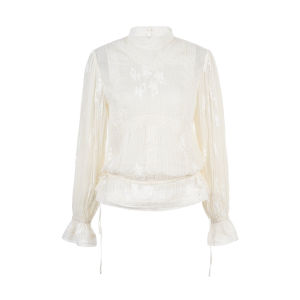 Embroidered Lace Spliced Top
