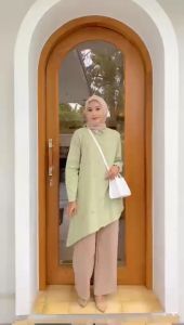 Dostifashion RIka Shirt | Atasan Wanita Kerja Busui Friendly | Kemeja Wanita Basic
