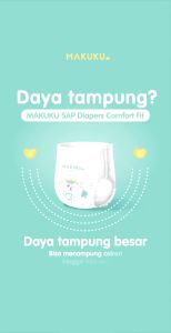 NEW TECHNOLOGY MAKUKU POPOK BAYI DIAPERS COMFORT FIT PEREKAT TAPE & CELANA PANTS NB32 S30 M28 L26 XL24 XXL22