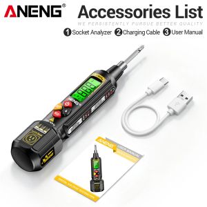 ANENG | Máy Phân Tích Ổ Cắm Kỹ Thuật Số Có Thể Sạc Lại Máy Dò Điện Áp 3-600V ABNEG VD809 Công Cụ Tìm Cầu Dao 2 Trong 1 Với Dụng Cụ Kiểm Tra Tuốc Nơ Vít