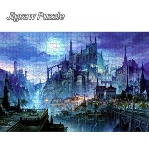 75*50cm Adult 1000 Pieces Jigsaw Puzzle Castle Night Beautiful Landscape Paintings Stress Reducing Toys Christmas Gift