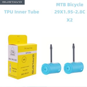 GUSTAVO TPU Ultralight MTB Bike Inner Tube 26/27.5/29 X1.95-2.8C French Valve Length 45mm