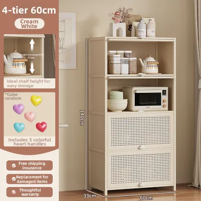 Small Multi-layer Storage and Display Shelf Solid Wood