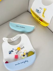 SG-Food Grade Silicone Baby Feeding Bibs/Waterproof Baby Bibs/ Feeding Bibs/ Toddler Bibs