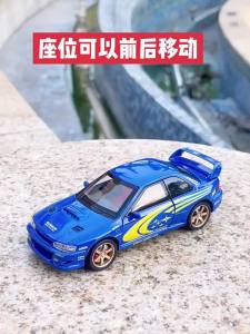 1:32 Impreza Model Toy Sports Cars Alloy Diecast Miniature Supercars Simulation Interior Doors Opened Pull Back Birthday Gifts