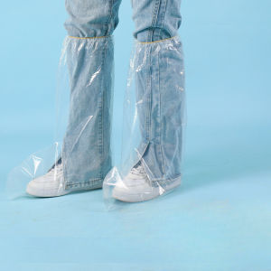 Disposable Plastic Shoe Covers Waterproof Shoe Covers Rain Thickened Long Footwear Boot Covers Shoes Cover Rain Waterproof