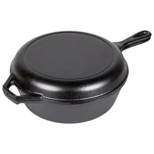[HOSHIN]Heavy Duty Cast Iron Fry Pan with Handle Perfect for Frying Eggs and Searing Meats in Kitchen & Dining