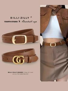 BILLI ZILLY | Retro Design Brown Belt for Jeans