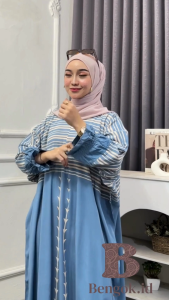 Kaftan Motif Candramaya Ld 180 cm Kaftan Panjang Muslim Wanita Nyaman