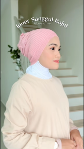ALAYNA Knitted Bun Inner Scarf | Hijab Anti-Migraine Soft Cotton Knit Underscarf