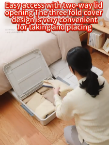 DINEEASY Under Bed Storage Box with Wheels Oversized Large Capacity Clothes & Blanket Organizer