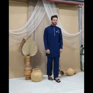 Terbaru Setelan Koko Kurta Pria Lengan Panjang + Celana + Peci + Tasbih