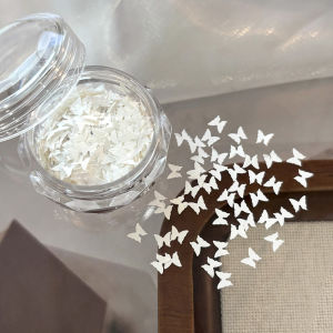 1Box Laser Iridescent Butterfly Nail Sequins 3.5*3.2mm Mini Butterflies Nails Glitter Flakes DIY Sparkling Manicure Decorations