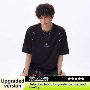 V37 | American Style Letter Embroidery Loose T-Shirt For Boys