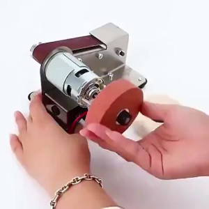 Multifunctional Metal Polishing Grinding Mini Electric Belt Grinder Sander Adjustable DIY Power Sanding Machine Home Craft
