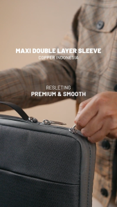Tas Laptop Maxi Double Layer Sleeve 14" & 15.6" Laptop Bag Waterproof ( Brand: COPPERINDO )