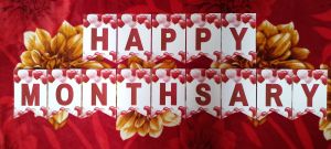 Happy MONTHSARY Banner Party Decorations Celebration Banner