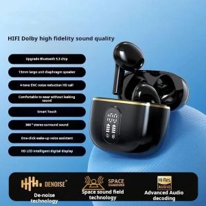 Wireless Bluetooth Earphone Music Sport Headphones Comfort Earbuds LED Power Display Earbuds Headset HIFI Stereo Sound with Mic