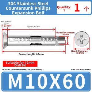 JINJUNTAI | Stainless Steel Expansion Screws for Windows and Doors