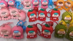 [ 1 cái ] Móc khóa MOI trái cây móc khóa gấu móc khóa kiểu siêu dễ thương sang trọng