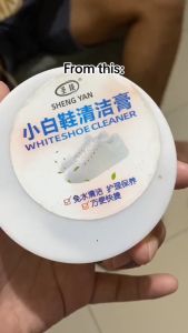 How to Keep Your White Shoes Clean & Shiny with Shoe Cleaning Cream\\n\\n Introduction to Shoe Cleaning Cream\\n\\nShoe cleaning cream, such as our B1T1 Shoe Polish White Shoe Cleaner, is a versatile product designed to keep your white shoes looking their best. Made with plant saponin, coconut oil, leather protection protein, antistatic agent, and plant extract, this cream effectively cleans, nourishes, and protects various types of shoes, including sports shoes, travel shoes, canvas shoes, and sneakers. In this article, we will explore how to use shoe cleaning cream effectively, along with some useful tips and tricks.\\n\\n Step-by-Step Guide to Using Shoe Cleaning Cream\\n\\n Preparation & Precautions\\n\\nBefore using shoe cleaning cream, make sure to read the precautions listed below:\\n\\n1. Do not use on suede, nubuck, genuine leather uppers, and oily leather shoes with bright and easily faded leather.\\n2. If you encounter unknown cortex, please try it on a small area in an inconspicuous place. If there is no discoloration or peeling, it can be used in a large area.\\n3. Be sure to apply evenly when using, and clean the surface residue in time after cleaning.\\n\\n Application Process\\n\\n1. Begin by brushing off any loose dirt or debris from your shoes using a boot cleaning brush.\\n2. Apply a small amount of shoe cleaning cream onto a white shoe cleaner or a soft cloth, then gently rub it into the shoe surface.\\n3. For tough stains, use a white shoe cleaner to apply more pressure and scrub the area until the stain is removed.\\n4. Once the cleaning process is complete, wipe off any excess cream using a clean, damp cloth.\\n\\n Post-Cleaning Care\\n\\nAfter cleaning your shoes, allow them to air dry in a cool, shaded area. To maintain their cleanliness and shine, avoid exposing them to direct sunlight or heat sources. Regularly using shoe wipes can help keep your shoes looking their best between cleanings.\\n\\n Choosing the Right Shoe Cleaning Tools\\n\\nTo get the most out of your shoe cleaning cream, it's essential to have the right tools at hand. Here are some recommended items:\\n\\n* Boot cleaning brushes: These sturdy brushes help remove loose dirt and debris before applying shoe cleaning cream.\\n* White shoe cleaner: This tool is specifically designed for white shoes and can be used to apply pressure and scrub away tough stains.\\n* Shoe wipes: These convenient wipes can be used to quickly clean and maintain your shoes between deep cleanings.\\n\\n Troubleshooting Common Issues\\n\\nDespite your best efforts, sometimes issues may arise during the shoe cleaning process. Here are some tips for addressing common problems:\\n\\n* Dealing with stains: If you encounter tough stains, use a white shoe cleaner to apply more pressure and scrub the area until the stain is removed.\\n* Maintaining shoe color: To keep your shoes looking their best, avoid exposing them to direct sunlight or heat sources. Regularly using shoe wipes can help maintain their cleanliness and shine.\\n* Preventing oxidation: To prevent oxidation, make sure to apply shoe cleaning cream evenly and clean the surface residue in time after cleaning. Using the right tools, such as boot cleaning brushes and white shoe cleaners, can also help prevent oxidation.\"