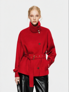 Pinko | Spring 2026 Edition Chinese Red Double Face Wool Coat