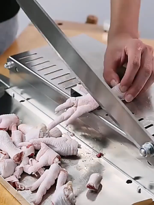 IIKKPP เครื่องหั่นเนื้อสแตนเลสเครื่องหั่นเนื้อแช่แข็งด้วยมือเป็ดสับไก่และเครื่องตัดกระดูกปลา