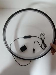 LED Lamp Ring Flowing Water Ring Buddha Niche Background Board Room Altar Luminous Circle Ring Craft Accessories Chinese Ornaments