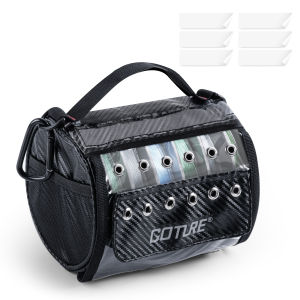 Goture | Túi Đựng Dây Câu Cá Có 3/6 Lỗ Thoát Nước Cửa Sổ Trong Suốt 2 Kích Cỡ Vách Ngăn Có Thể Tháo Rời Chất Liệu Nylon Hộp Đựng Dây Câu Đa Năng