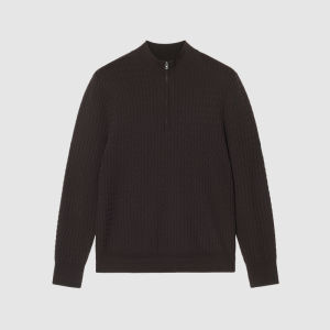 ICICLE | Mens Winter Wool Silk Blend High Neck Half Placket Sweater