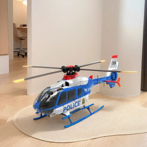JDD[Available Original][Fast delivery]New Ec-135 Remote-controlled Helicopter C123 Brushless 6-way Single Blade Aileron Free Duct Simulation Model Aircraft Gift