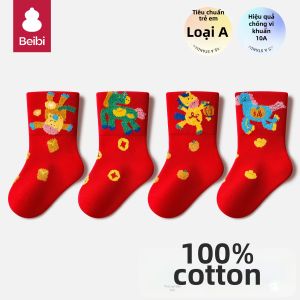 BEIBI | Vớ Mùa Đông Cotton Đỏ cho Bé