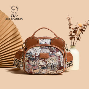 Beibaobao | Bear Design Leisure Canvas Crossbody Bag
