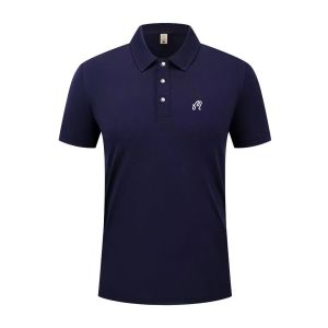 New Mens Short Sleeved Lapel Polo Shirt Summer Solid Color Casual Polo Shirt Fashionable and Breathable Casual Top