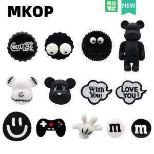 Black Cool M-Kop Shoe Buckle Accessory Game Shoe Flower Decorative Buckle for Clog Shoes Cross Compatibility Summer 2025