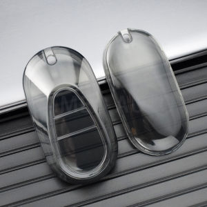 Transparent Black Key Fob Case Cover for Mercedes-Benz C S GLC EQE EQS Class W223 X254 V297 V295 W206 S206 X206