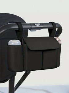Stroller Hanging Bag Accessory | Convertible Shoulder Bag | Large Capacity Pushcart Storage Diaper Crossbody Bag