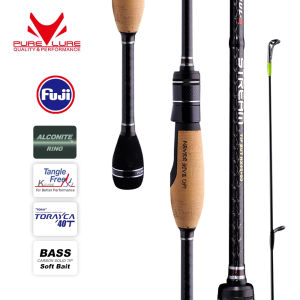 PURELURE STREAM Cần câu du lịch mồi mềm siêu nhẹ 1.98m 2.01m cần câu đồng hành dành cho cá pike cá vược cá hồi kiểu quay và casting hoạt động nhanh.