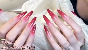 9 Colors Pat Painting Gel Nail PolishWine Red Patting Glue Smudge Canned High Saturation Semi-Solid Nail Polish For Manicure